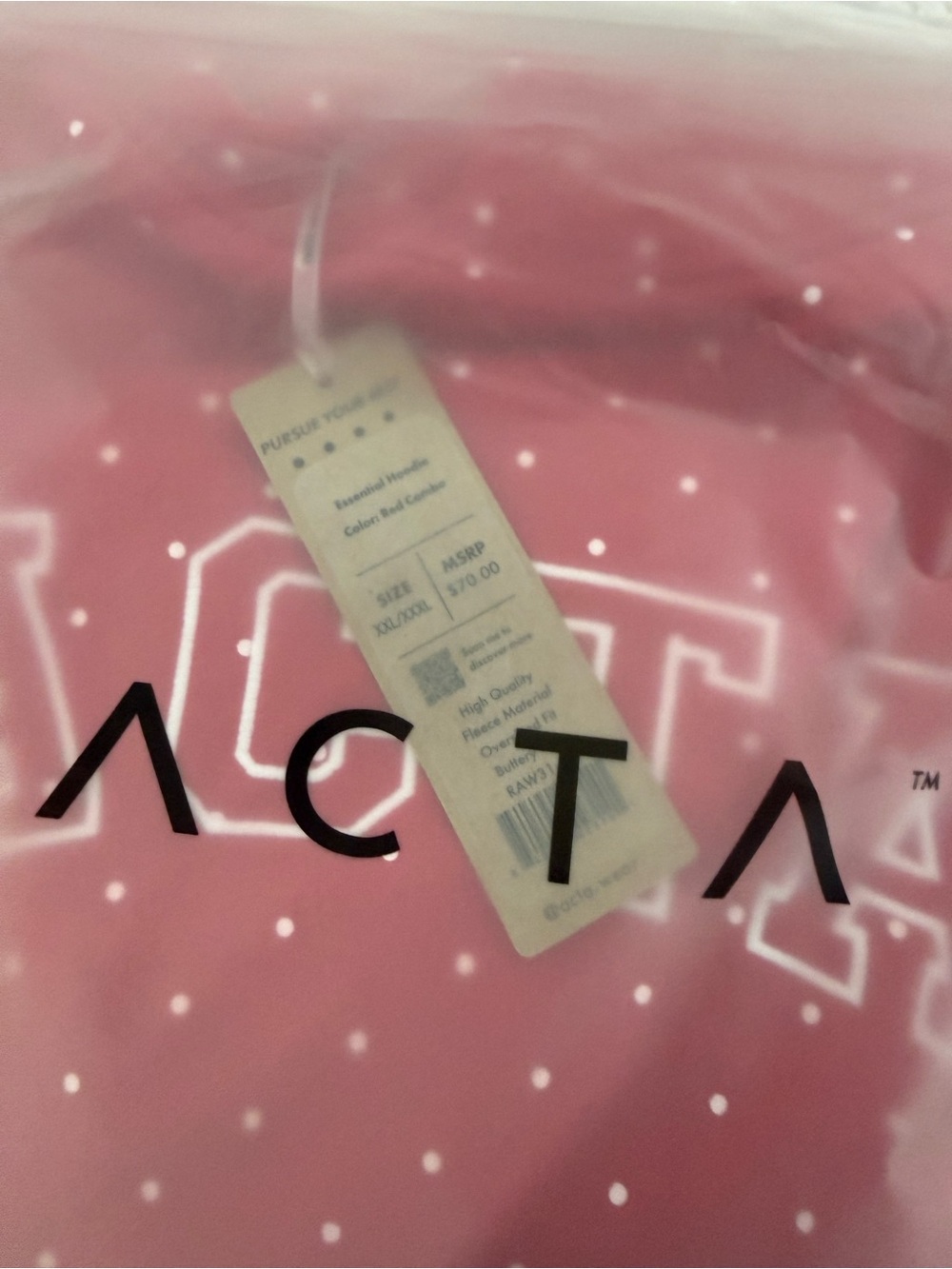 ACTA Pink Polka Dot hoodie